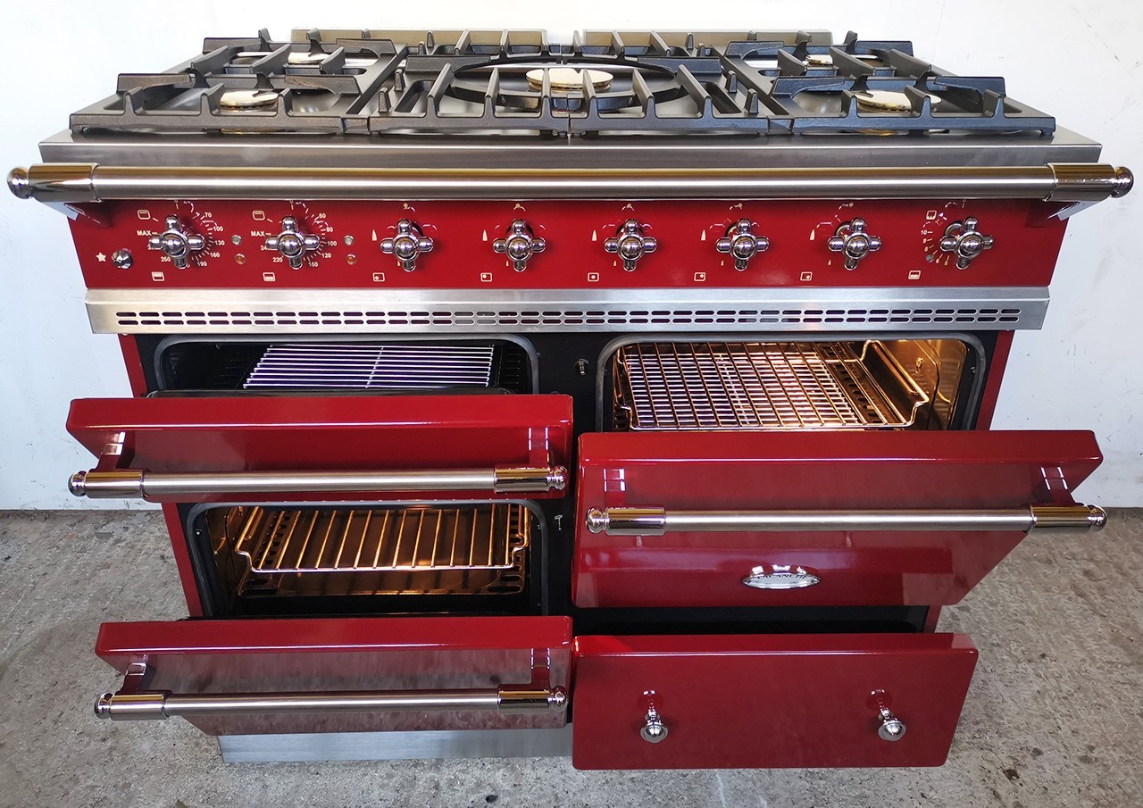 Lacanche Chagny Range 39 ⅜ in Burgundy & Chrome 100cm