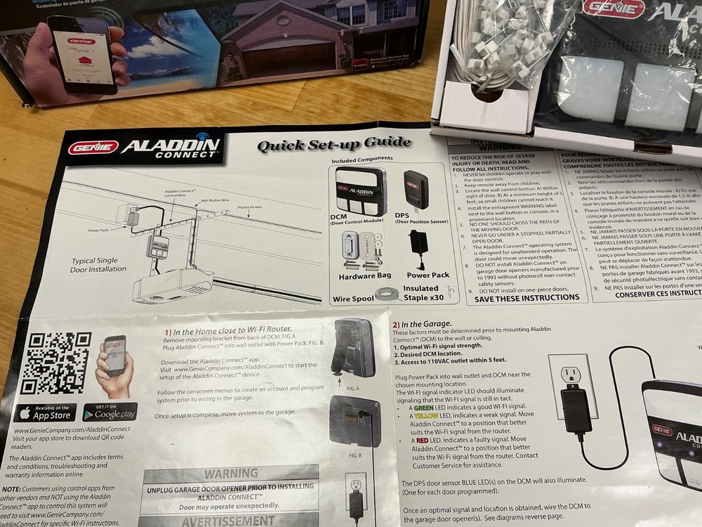 Partial Aladdin Connect® Smartphone Enabled Garage Door Controller ALDCM Partial