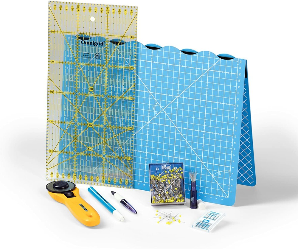Prym Patchwork Quilting Starter Set Cutting Mat Circular Cutter