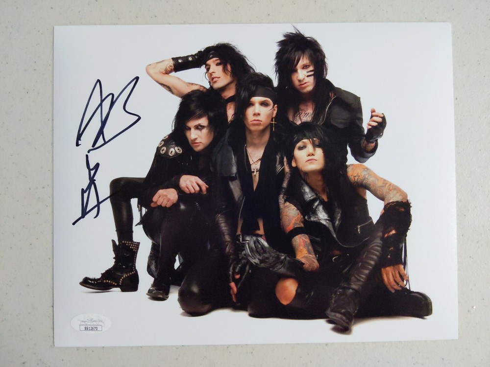 ANDY BLACK Black Veil Brides Signed 8x10  Photo Autograph JSA BAS COA F