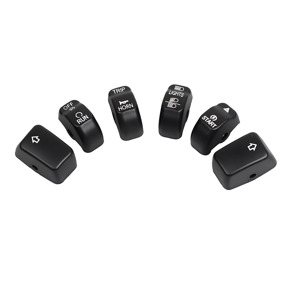 6pcs Hand Control Switch Housing Button Cap For Harley Dyna Softail Slim FLS US