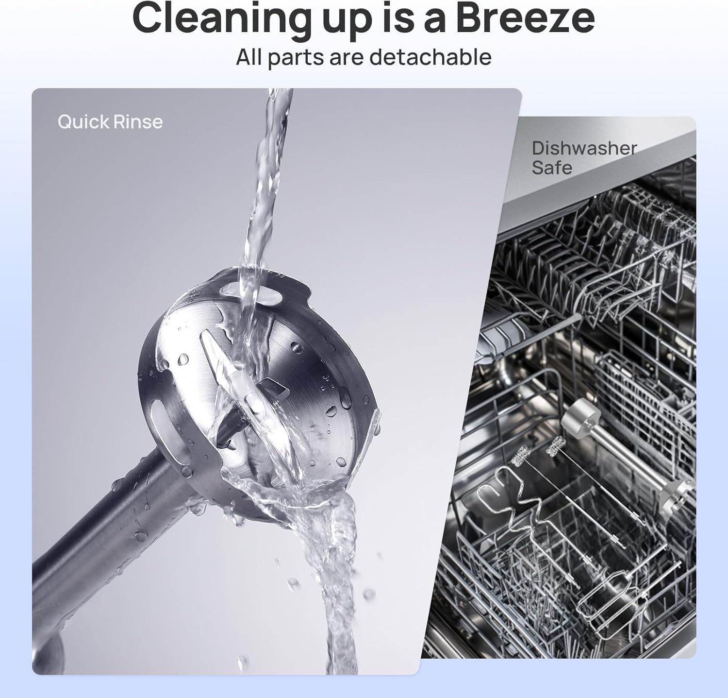 Professional 1100W Immersion Blender: Perfect for Soups, Sauces & Smoothies