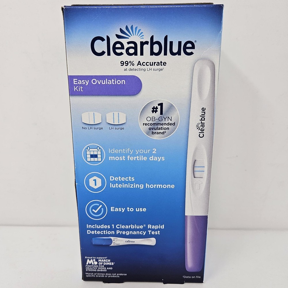 Clearblue Easy Ovulation Kit Includes 1 Rapid Detection Pregnancy Test Ex. 3/27