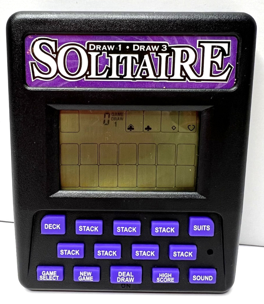 Classic Handheld Solitaire Game John N. Hansen Draw 1 Draw 3 Model 77703