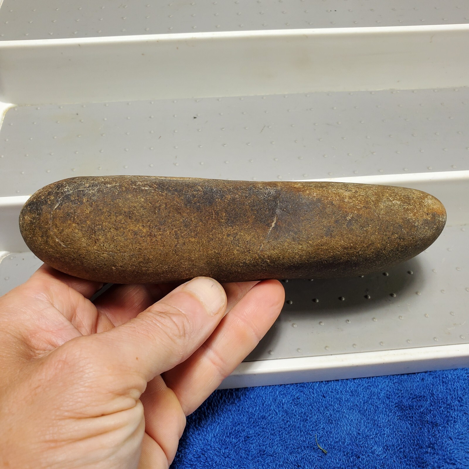 Celt Artifact 7" Indian Hardstone Club Polished Native Stone Tool Pennsylvania?