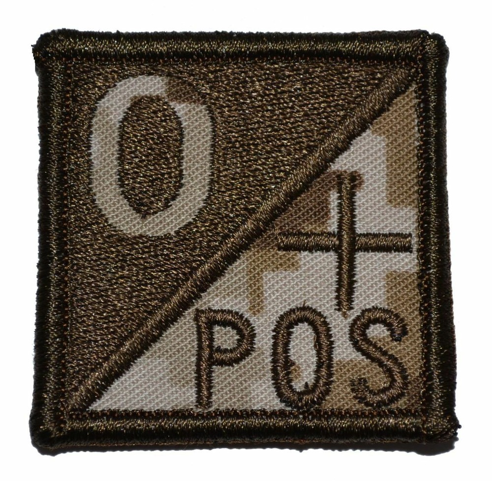 Blood Type 2x2 Military/ Patch Hook Backing Version 1
