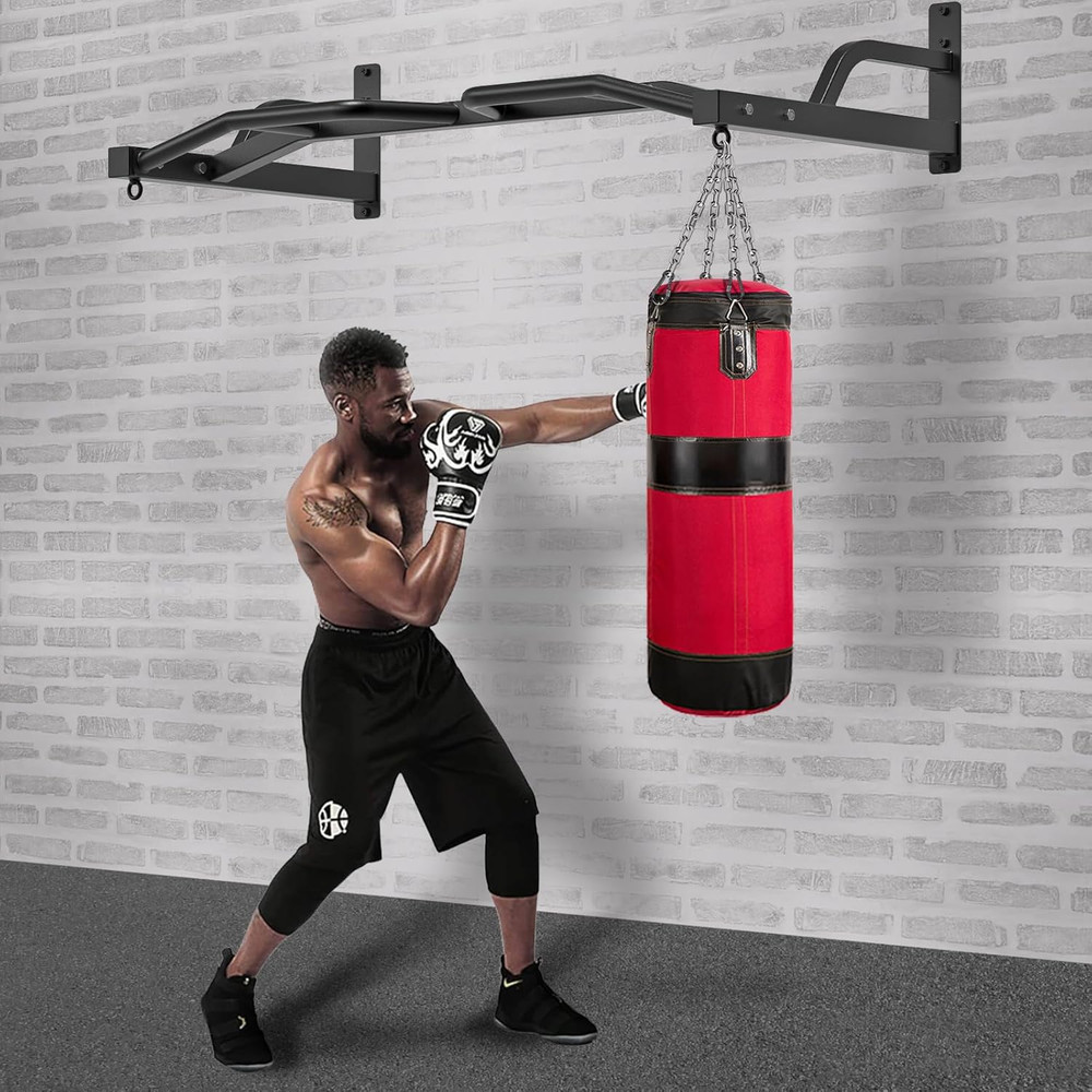 48" Wall Mounted Multifunction Cable Pulley System Gym, 48" Wall Mounted Pull up