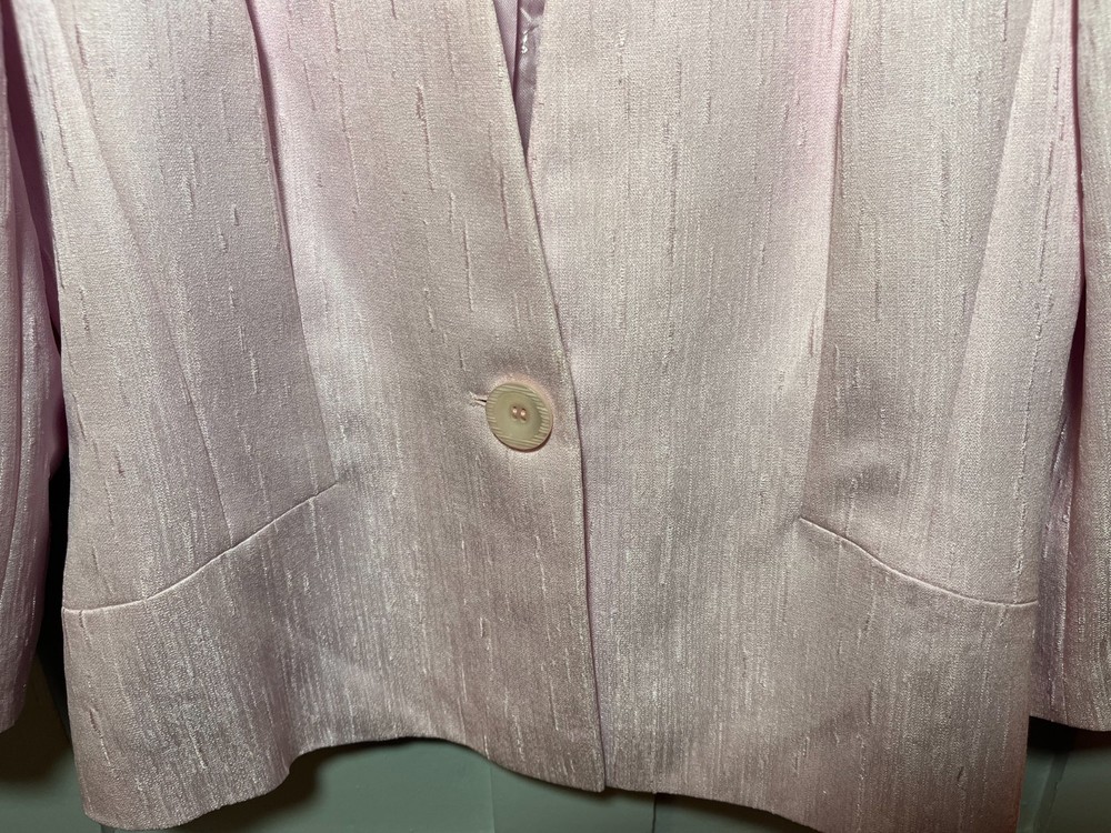 CC Womens Elegant Pale Pink Lined Jacket Size 10