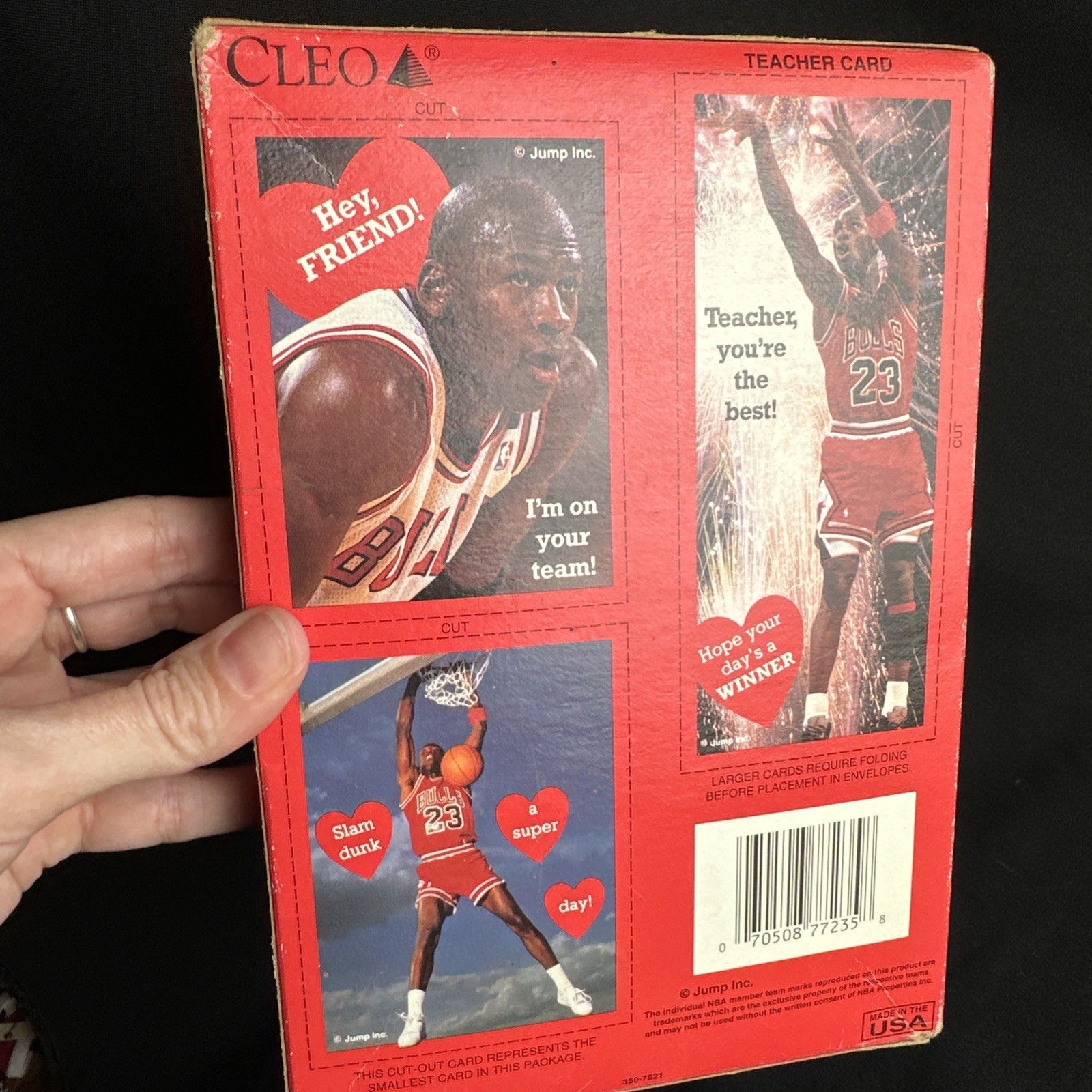 Vintage Unopened Box of Michael Jordan Valentines Day Cards HOF Bulls