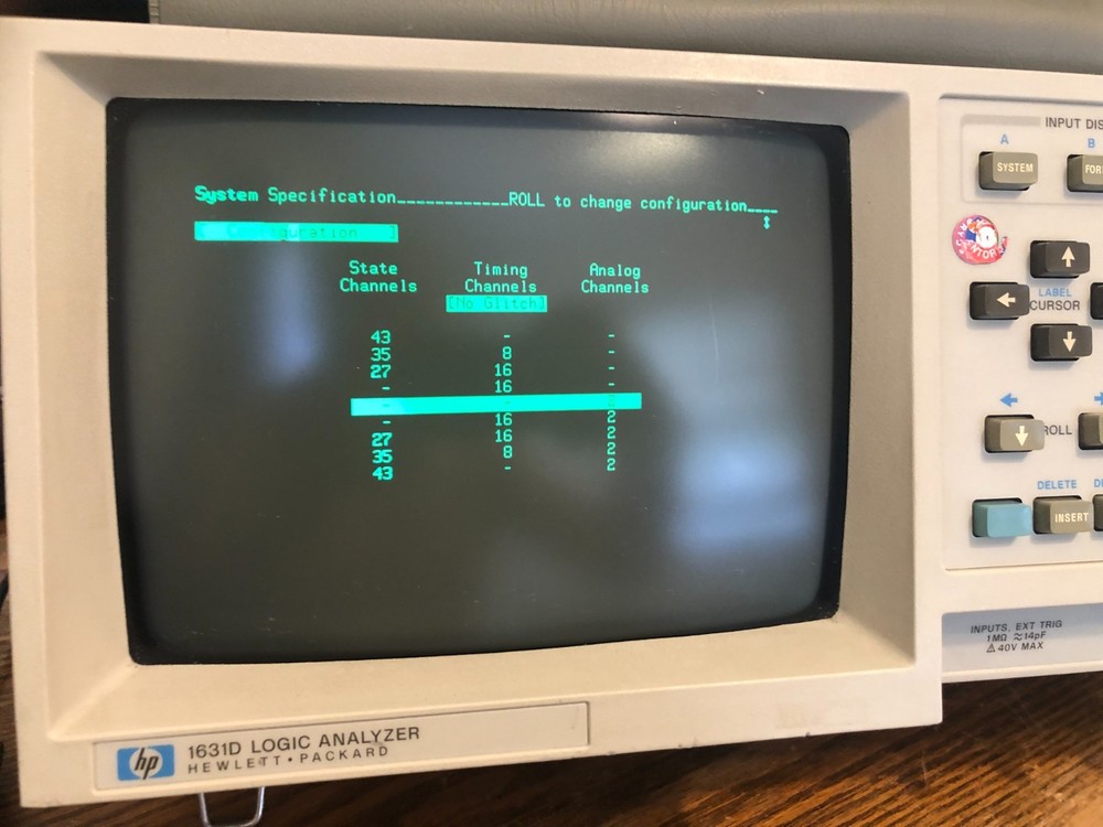 HP 1631D 43 state & 16 timing channels Logic Analyzer & Digitizing Oscilloscope