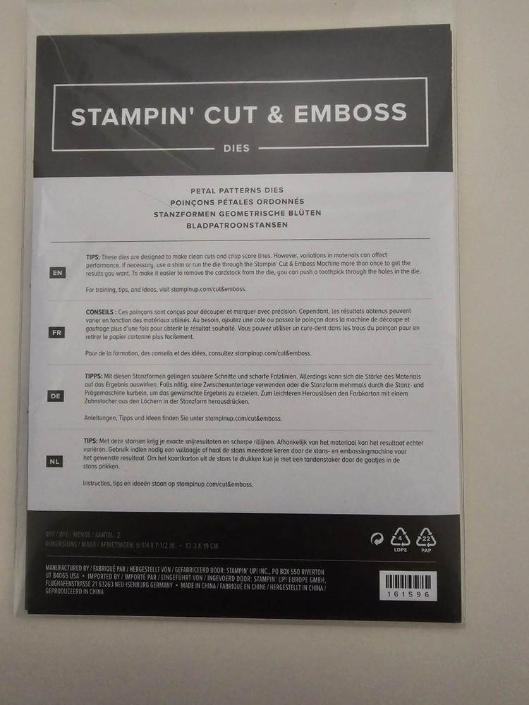 Stampin' Up! Petal Patterns Dies New