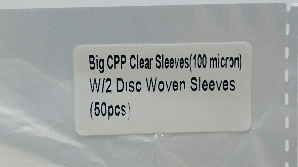 50-pcs 100 Capacity Clear CPP Plastic Sleeves for CD DVD Storage Protection