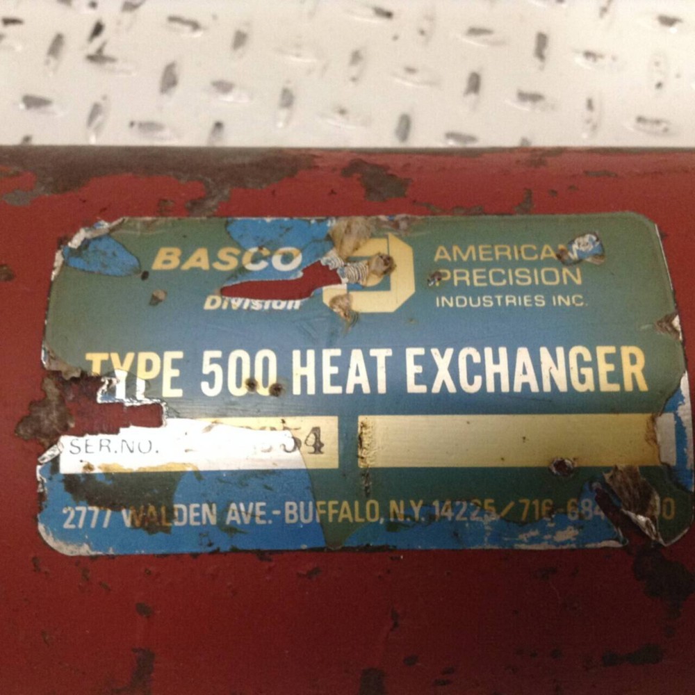 BASCO Heat Exchanger TYPE500 Used #88362