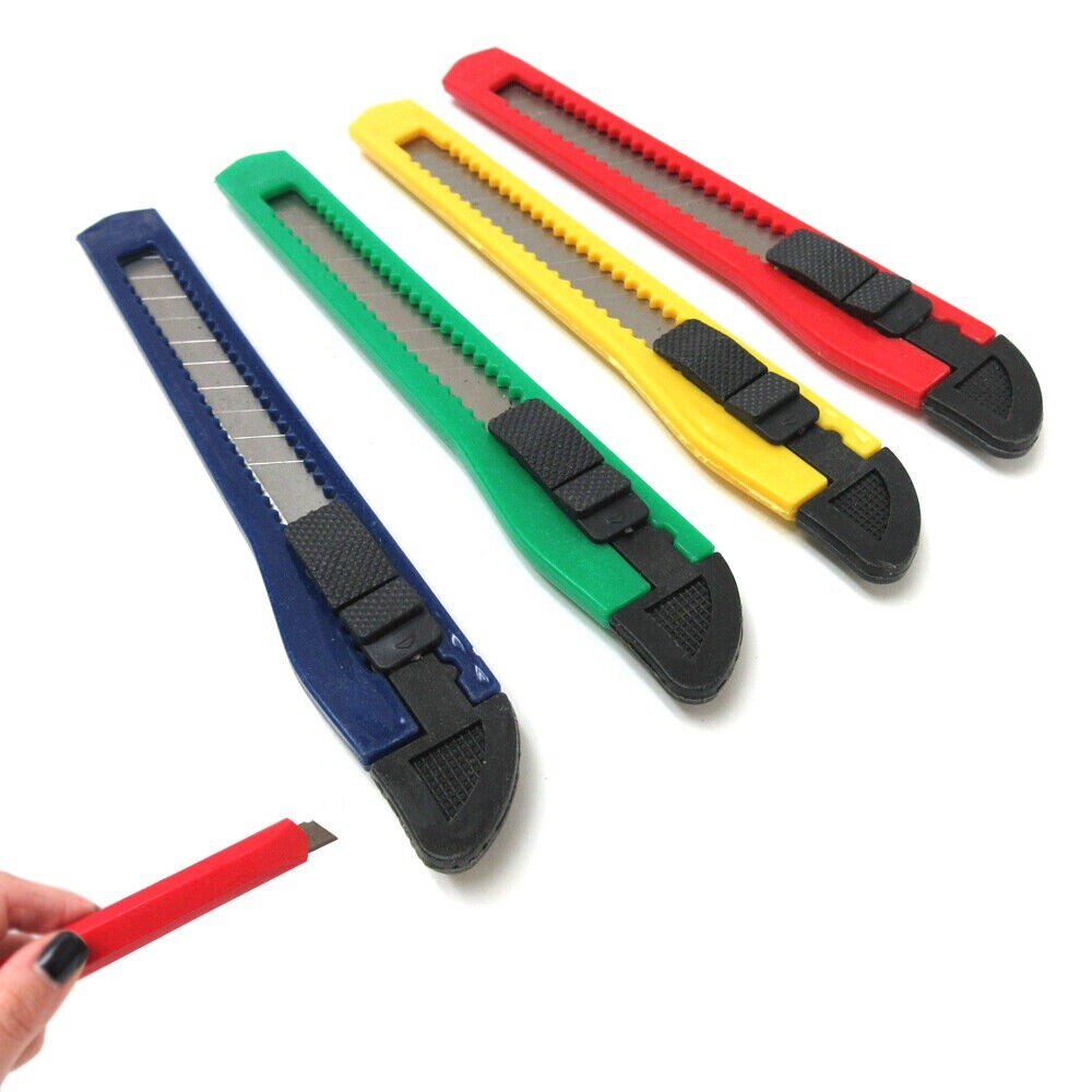 10x Razor Blade Utility Knife Box Cutter Sharp Snap Precise Exacto Plastic Case