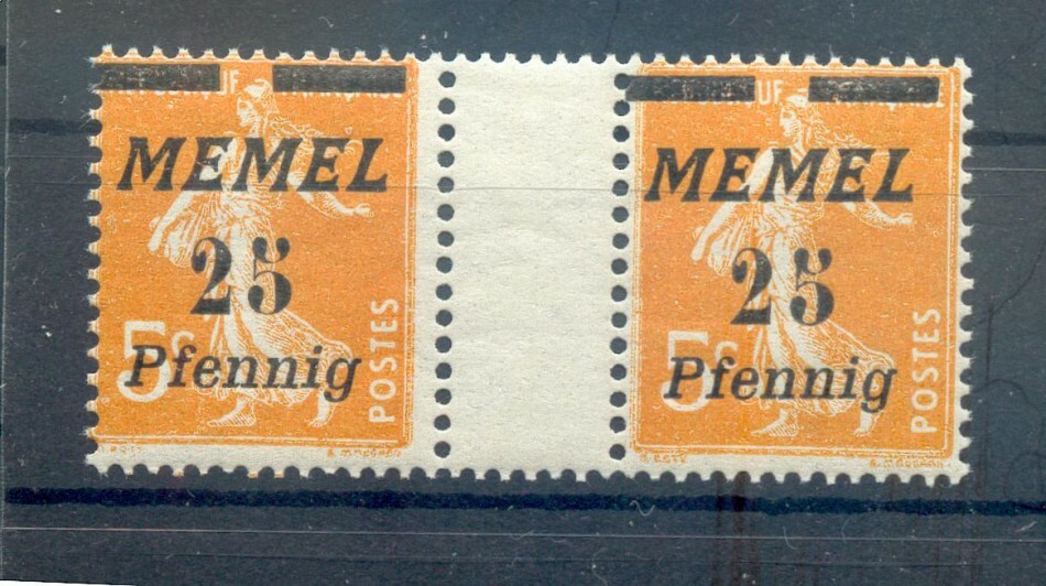 Memel 58ZW Intermediate Tab MNH Mint Never Hinged (72593)