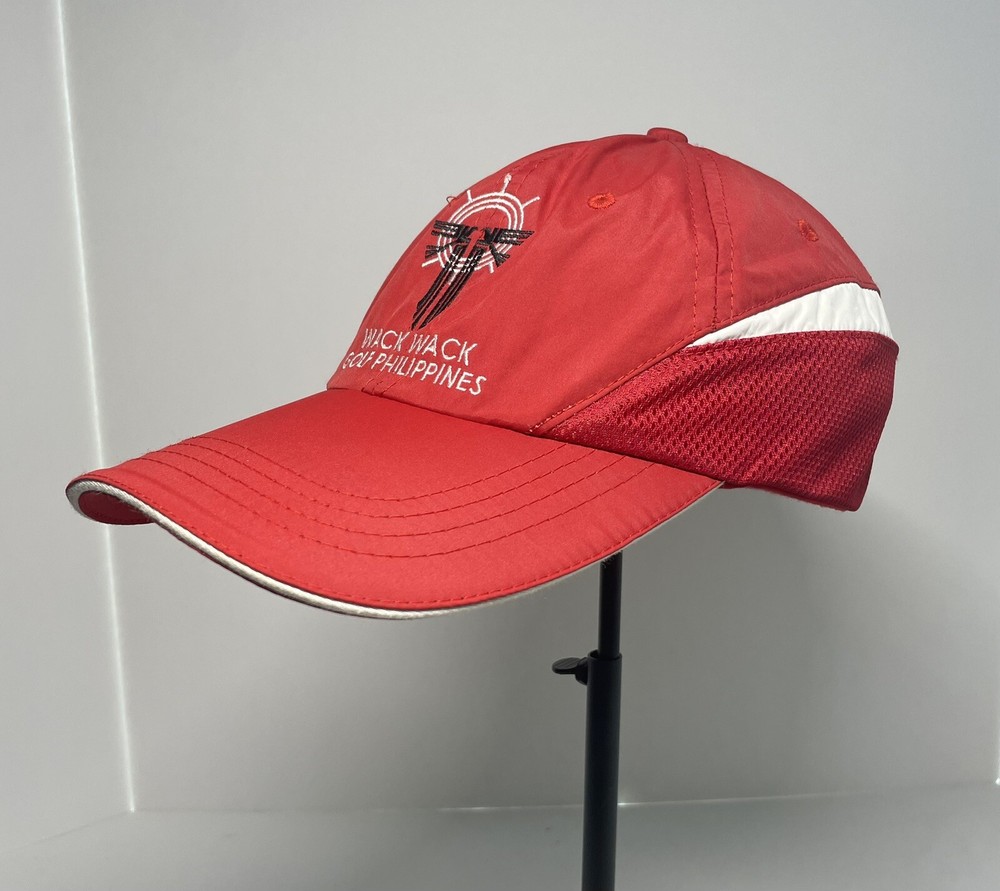 HI-tec golf hat Wack Wack Golf Philippines Red Adjustable