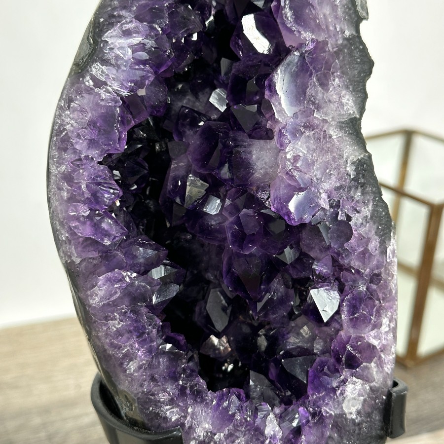 Amethyst Geode Mineral Specimen with Deep Purple Crystals. MWS2648