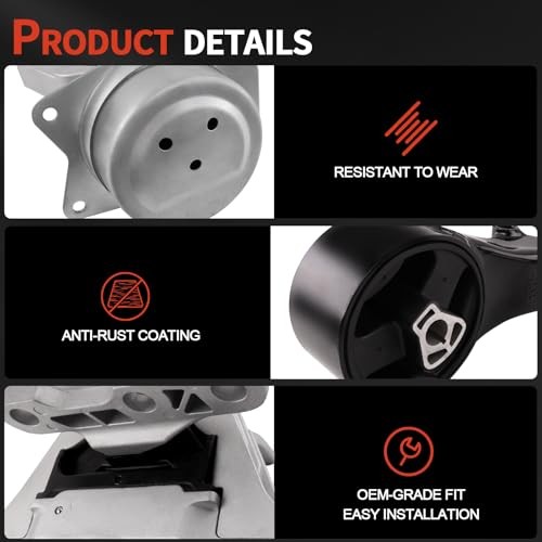 Engine Motor & Trans Mount kit Compatible with Cadillac SRX 2010-2011 SRX 3.0L