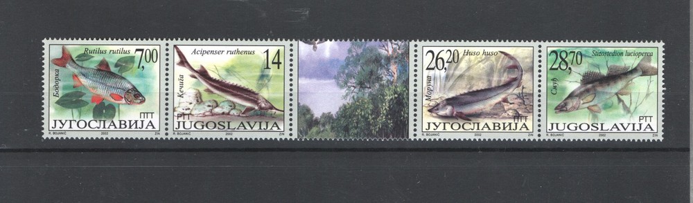 YUGOSLAVIA 2002 FISH MNH - 13151