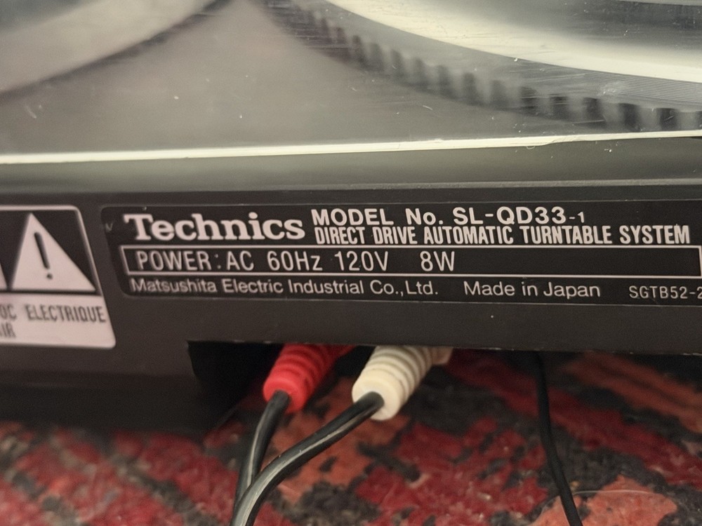 1988 TECHNICS SL-QD33 Stereo Turntable, Quartz Direct Drive Automatic, Tested 👍