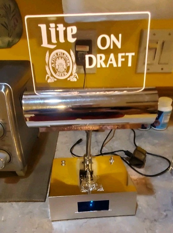 Vintage Miller Lite On Draft Tabletop Light/Digital Clock