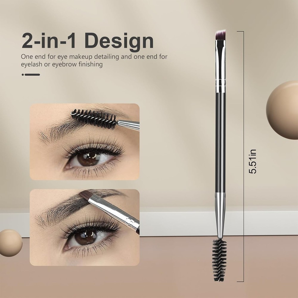 Eyelash Comb Lash Separator Tool Brow Brush & Lash Spoolie Professional Eye M...
