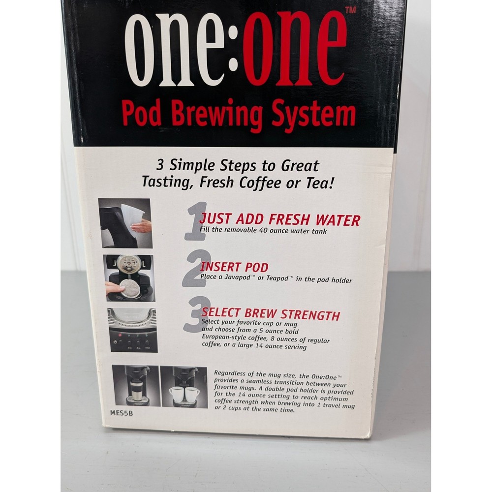 Melitta One:One Pod Brewing System Coffee & Tea Maker MES5B NEW Open Box