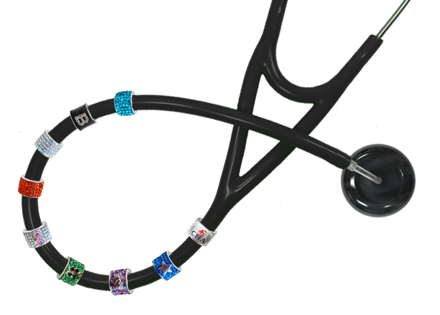 CharMED Stackable Stethoscope Bling Charms | Emojis