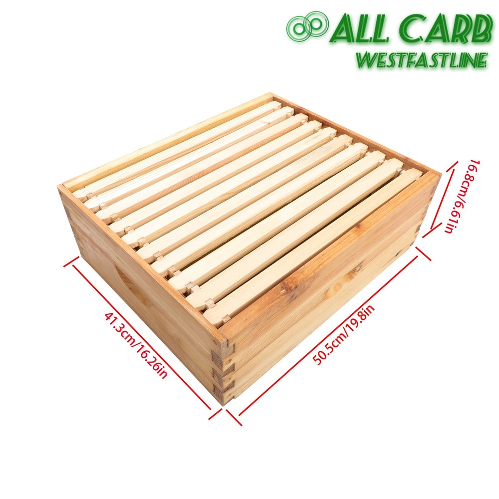 4 Layer 10 Frame Bee Hive Beeswax Coated Includes Beehive Frames and Foundations