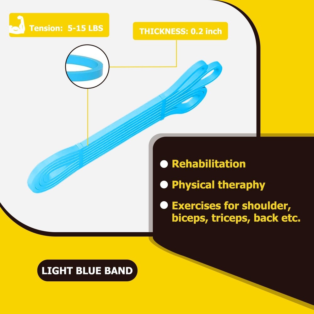 Pull Up Bands, Resistance Assistance Band Exercise 0.3", Blue