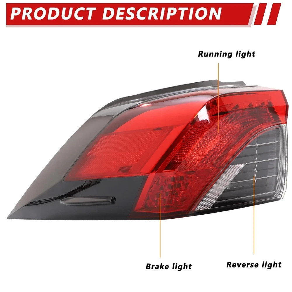 LED Tail Light Assembly Compatible With Toyota RAV4 2019-2024 Left Driver Sid...