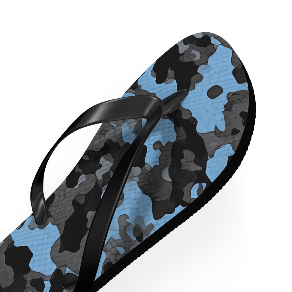 Blue Camo Flip Flops