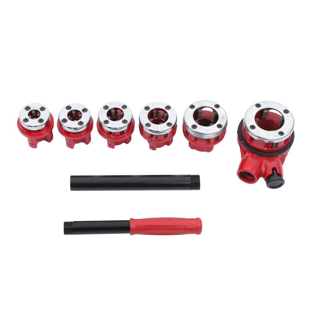 Ratchet Pipe Threader Kit Ratcheting Pipe Threading Tool Set With 6 Dies Set