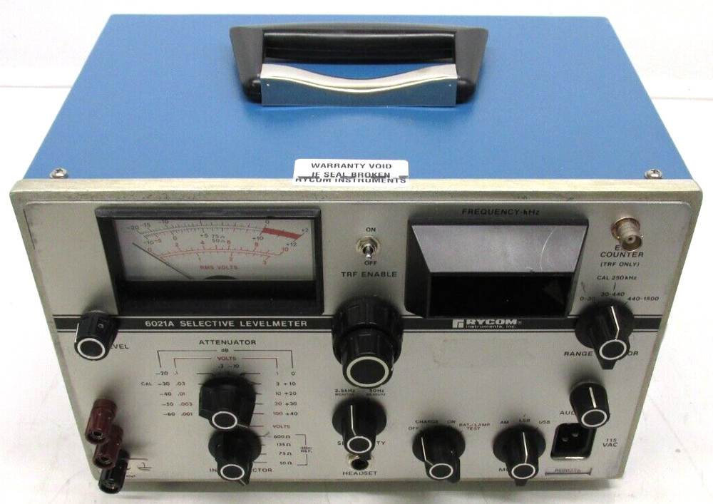 Rycom Instruments 6021A Selective Level Meter, PARTS ONLY! BR.