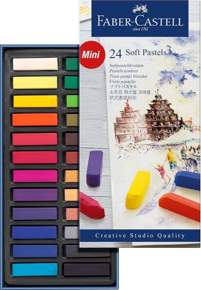 Creative Studio Soft Pastel Set - 24 Colors for Aspiring Artists & Students