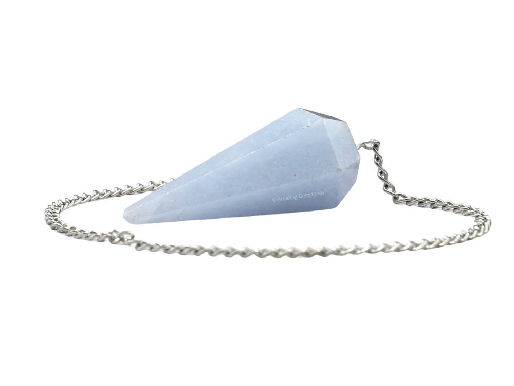 Blue Calcite Dowsing Crystal Pendulum