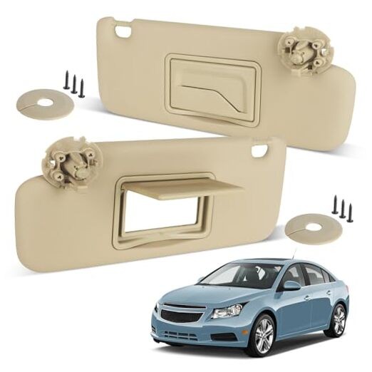 Sun Visor Driver&Passenger Side for 2011-2019 Chevy Cruze, Left & Right Side
