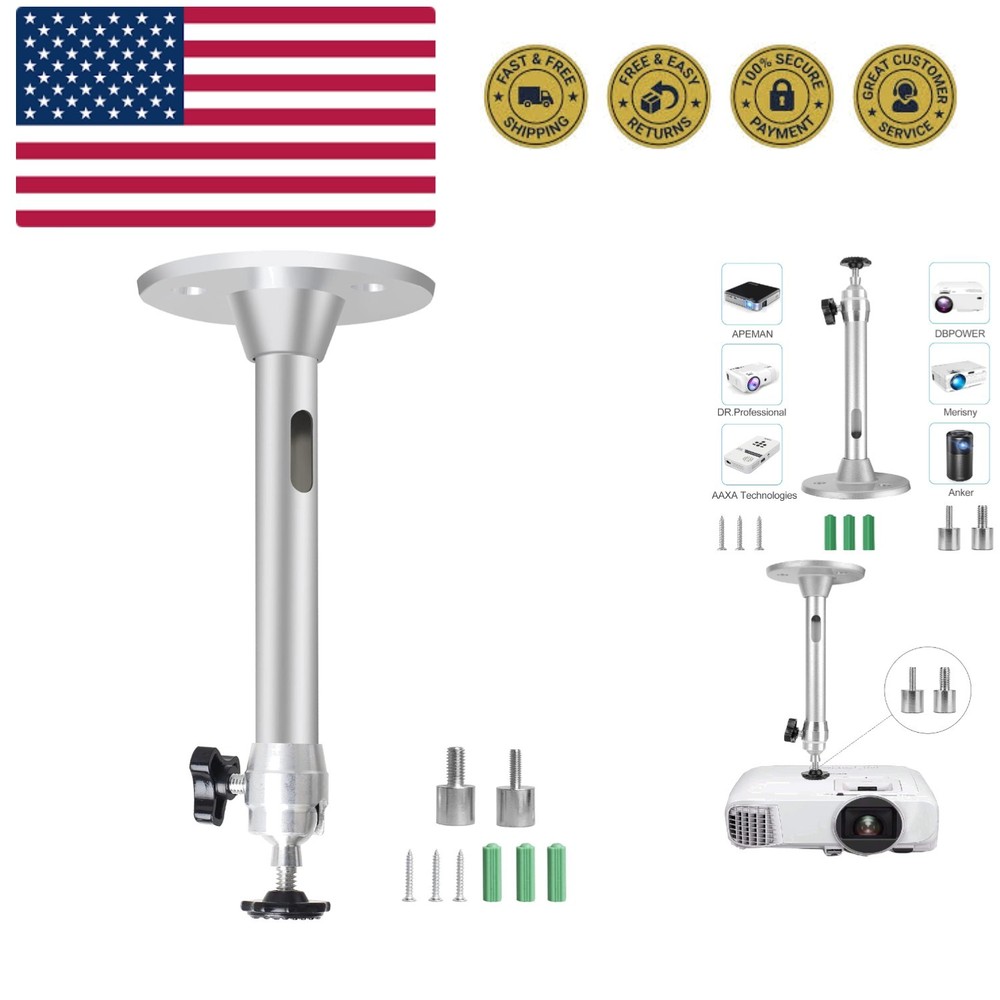 Mini Ceiling Wall Projector Mount Stand Compatible with QKK, DR.J, DBPOWER, A...