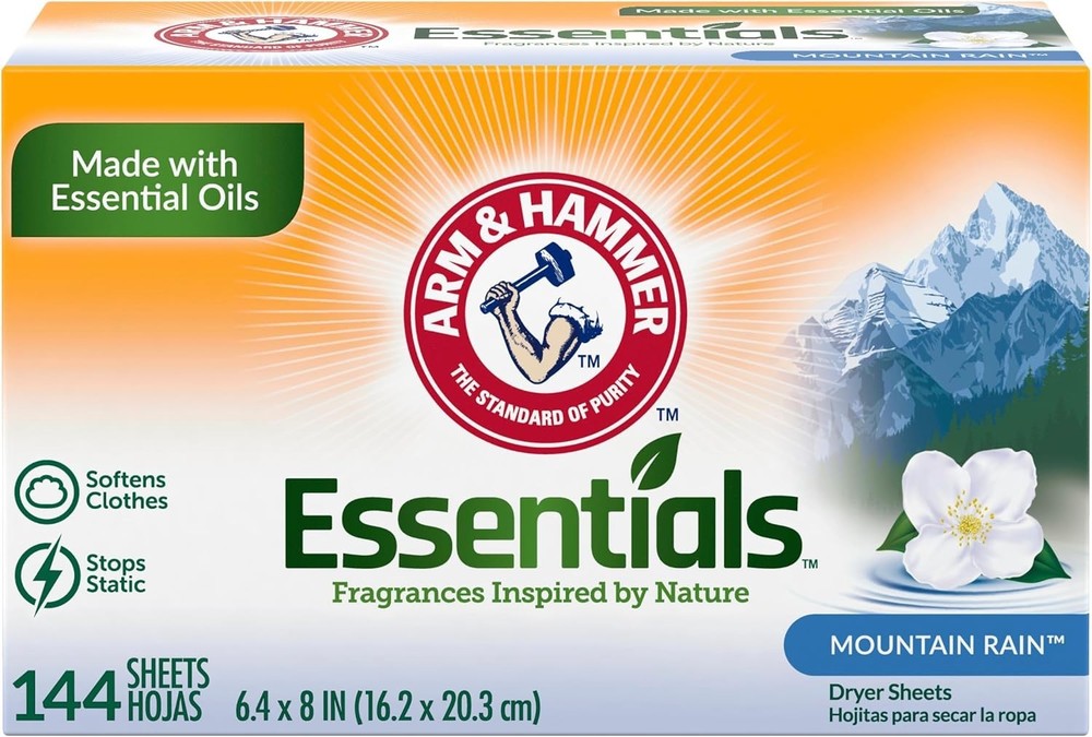 Fabric Softener Sheets, Mountain Rain 144ct