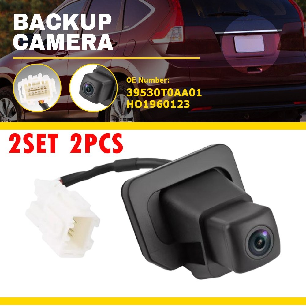 2pc Rear View Backup Reverse Camera Parking HD Cam for Honda CR-V 2012-2013 EOA