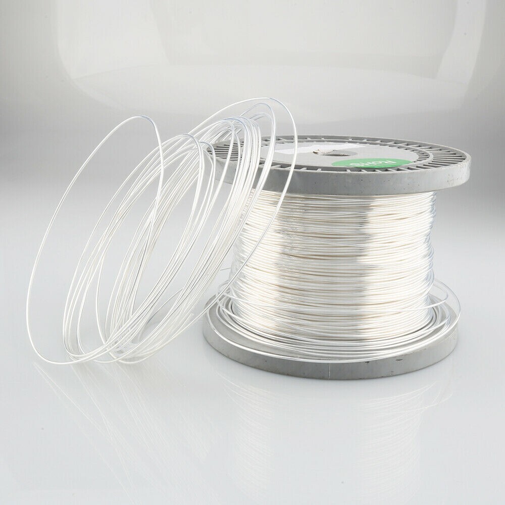 Solid Pure Silver with PTFE Analogue Audio Speaker Cable HiFi Interconnect Wire