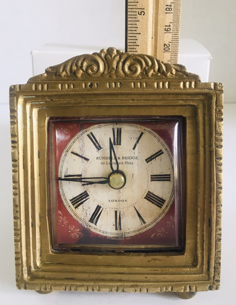 Rundell & Bridge London Timeworks Inc Brass Quartz Clock