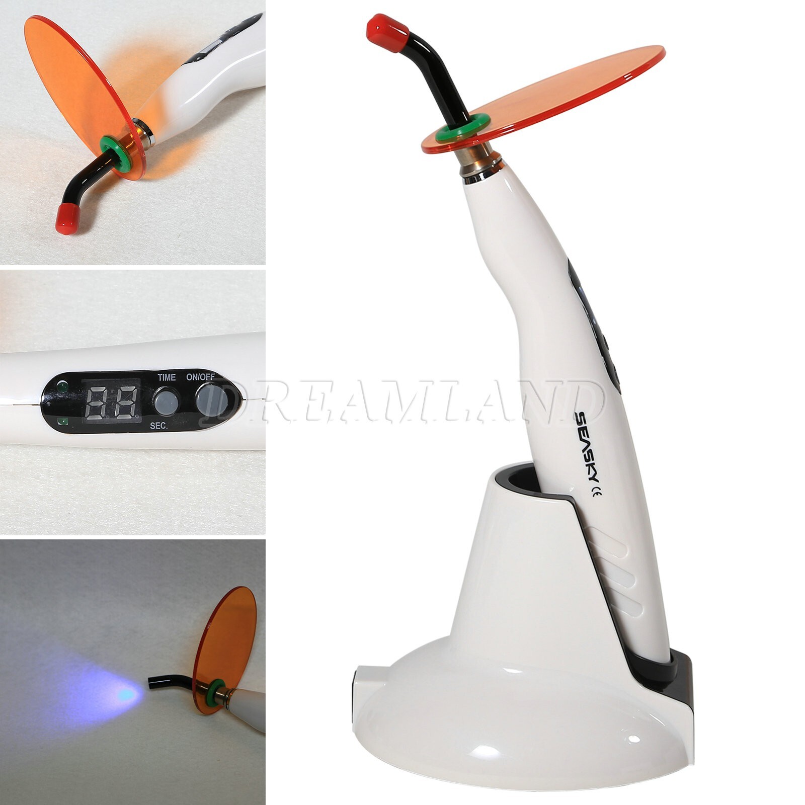 Woodpecker Style Wireless Cordless LED Dental Curing Light Lamp Teeth Whitening