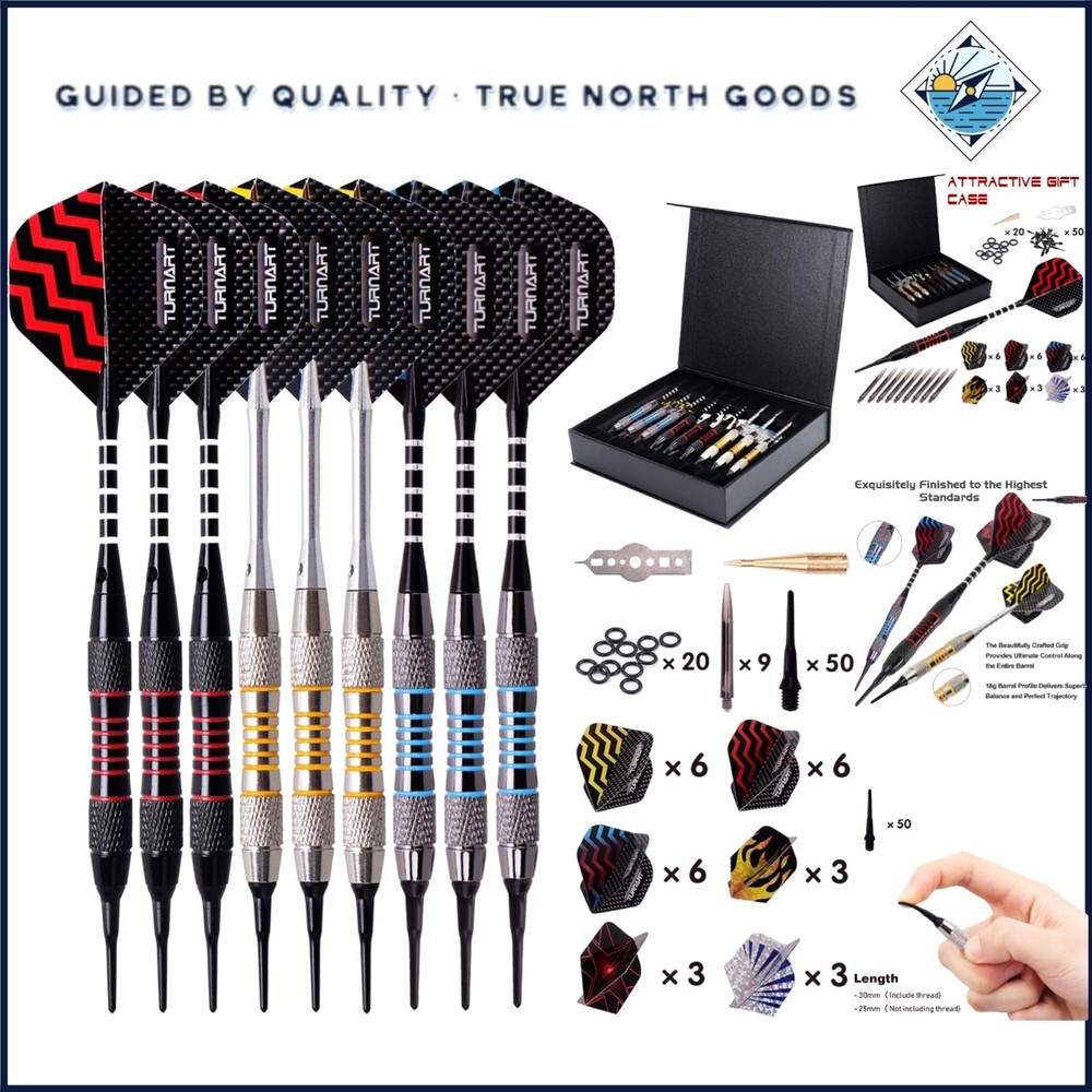 Complete Dart Set with Protective Case, Extra Tips, and Customization Options