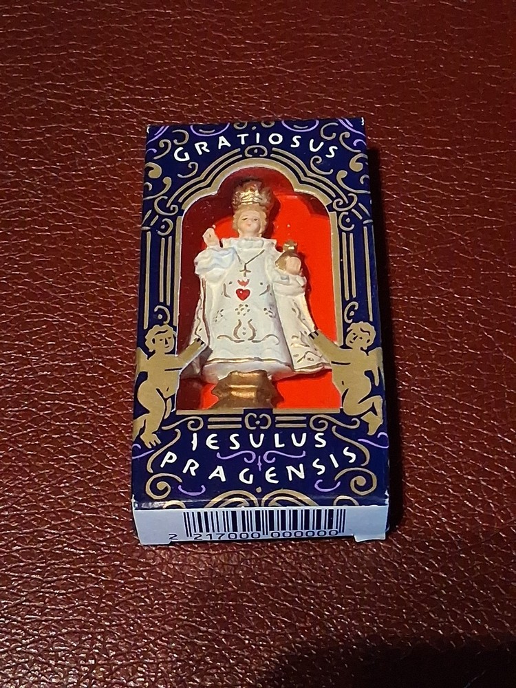 Collection Of Various Religious Artifacts, Mini Figures, Crystal Rosary, Coins