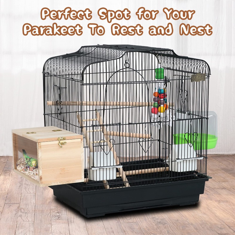 GINDOOR Parakeet Nesting Box Transparent Bird M, Horizontal Breeding