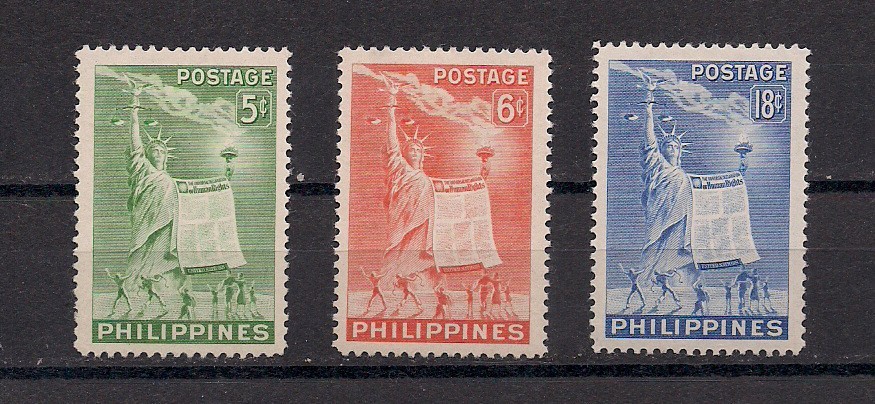 Philippines 1951 sc # 572-574 MLH