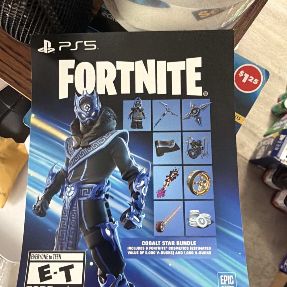 Fortnite Cobalt Star Bundle + 1000 V-Bucks (PlayStation 5, PS5) Redemption Code