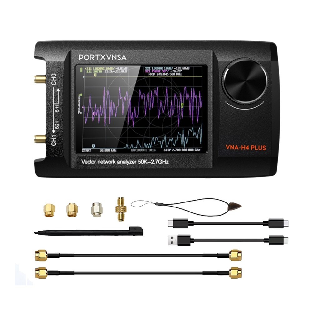 -H4 Plus Portable Vector  Antenna Analyzer 4in IPS LCD Display 8886