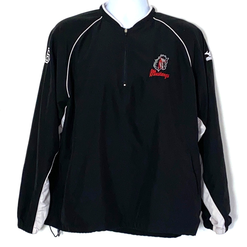 Mizuno Jacket Mens Medium Mustangs Baseball Zip up Lined Windbreaker